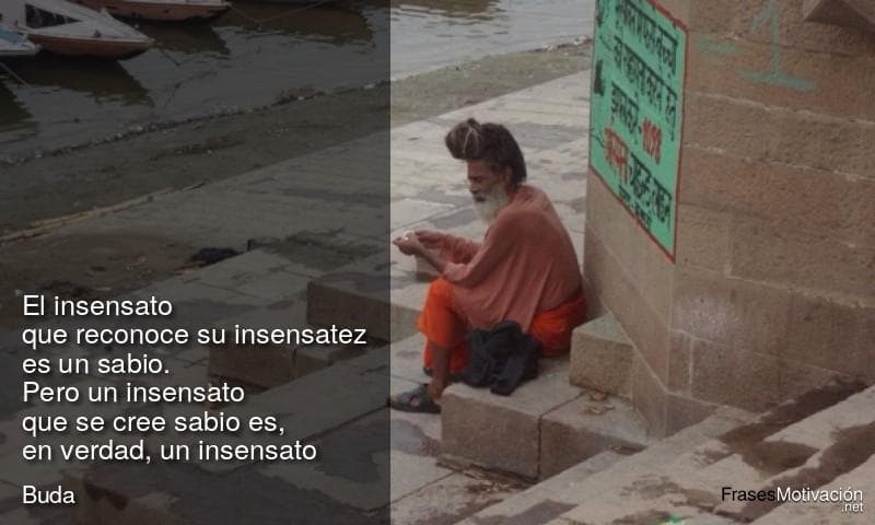  El insensato que reconoce su insensatez es un sabio. Pero un insensato que se cree sabio es, en verdad, un insensato.  - Buda